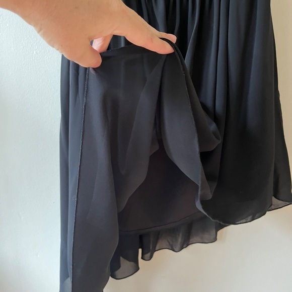 Forever 21 Size 14 Juniors Black Mini Lined Strapless Dress High Low Hem Zip - Picture 3 of 10